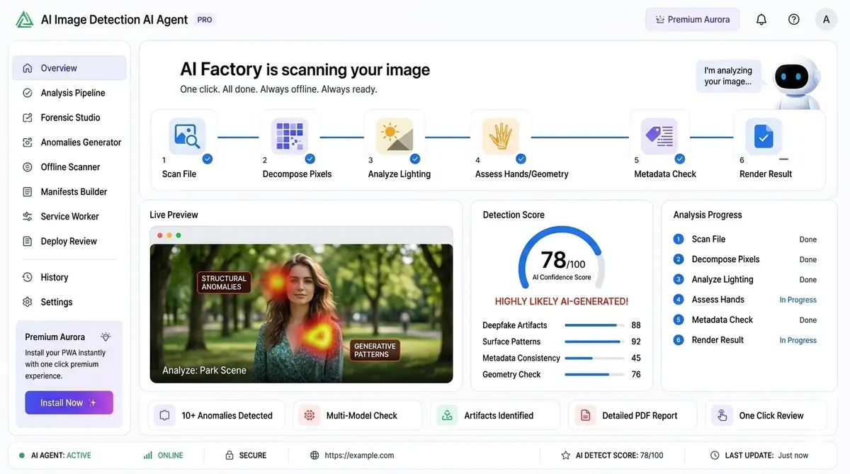 AI fake number app — example of the AI tool dashboard software